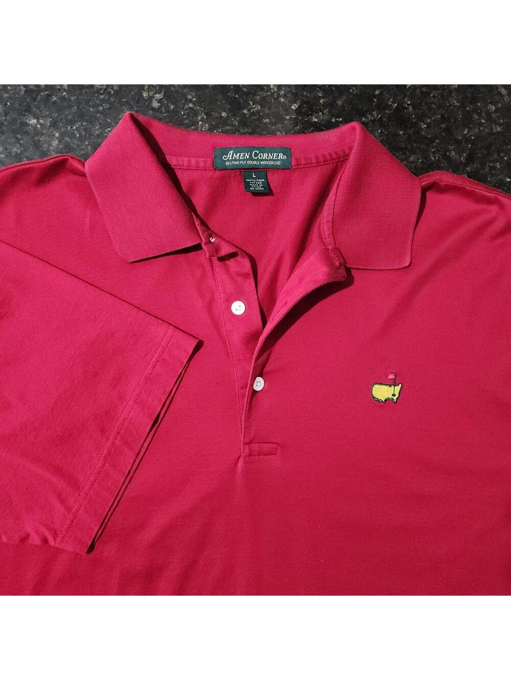 Amen Corner Masters Golf Polo Shirt Pima Cotton Stretch Mens Large Augusta